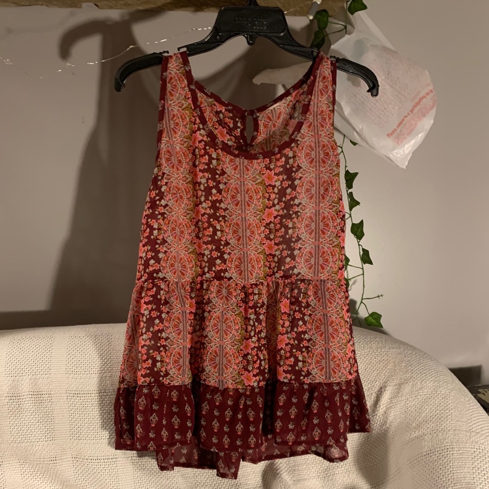 Floral tank top.